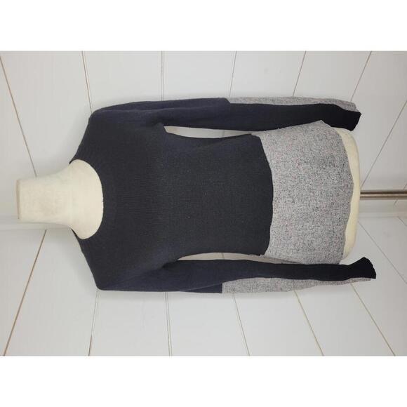 J Crew with cashmere XS black sweater with grey tweed detail - Picture 1 of 6
